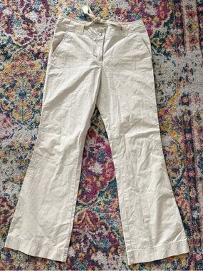 Tommy Hilfiger Y2K Beige Low Rise Flared Pants Preppy Coastal